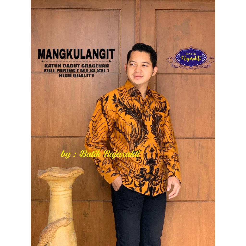 MANGKULANGIT BAJU kemeja batik pria lengan panjang terbaru ORIGINAL  PENDEK modern PREMIUM 11