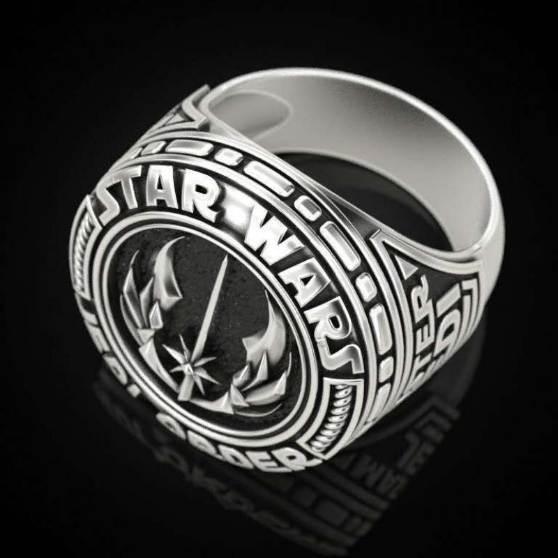 Cincin Pasangan Desain Star Wars Gaya Punk Kasual Untuk Pria Dan Wanita