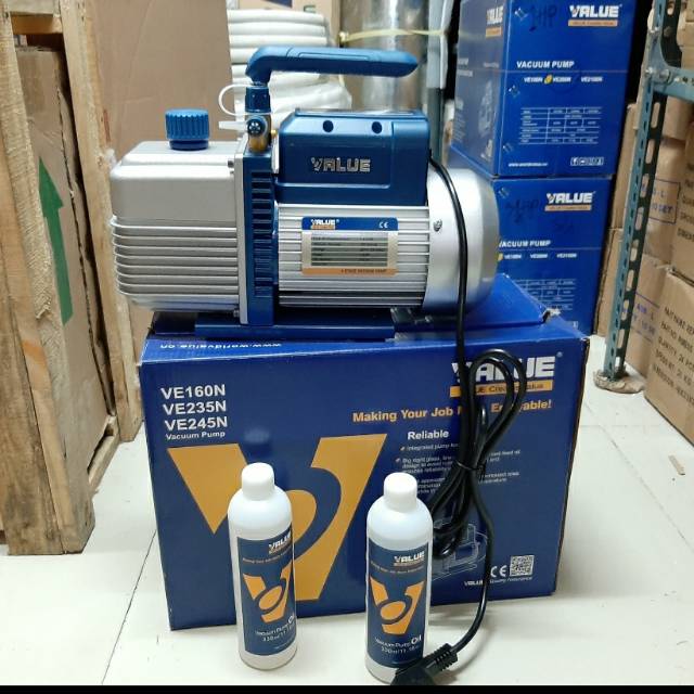Jual Value Vacuum Pump tipe VE160N 1/2 HP Pompa Vakum Refrigerant / vacum AC