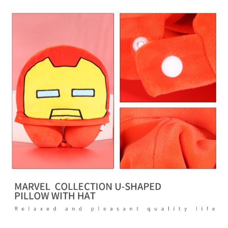 Bantal leher with Hat Miniso Marvel