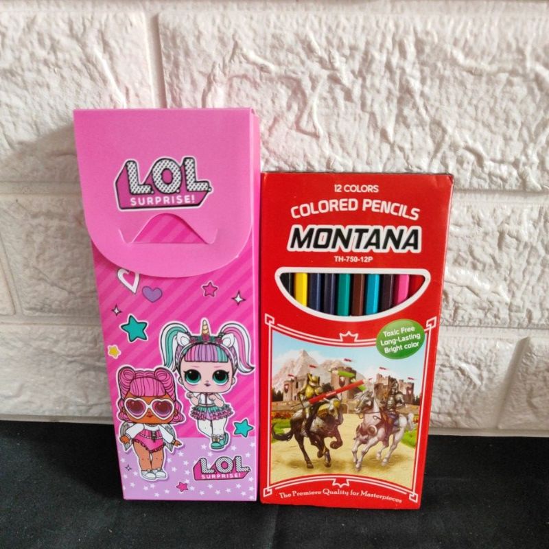 

paket souvenir ulang tahun kotak pensil & pensil warna