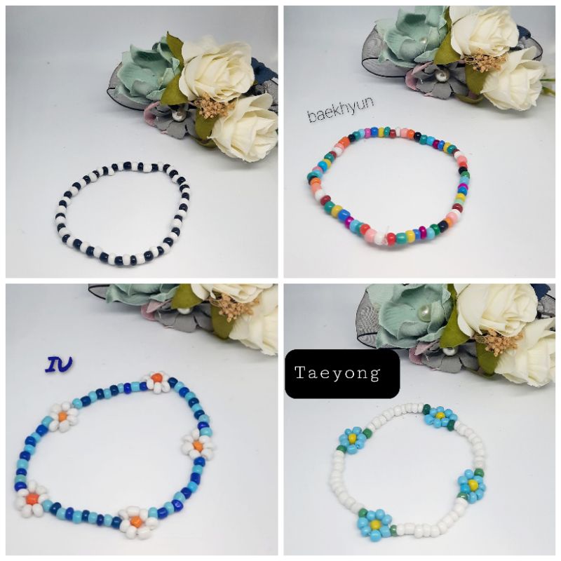 {COD}Gelang Manik / Gelang Beads Korea / Gelang Bunga /Gelang Kpop/ Korean Beads Bracelets/Daisy beads