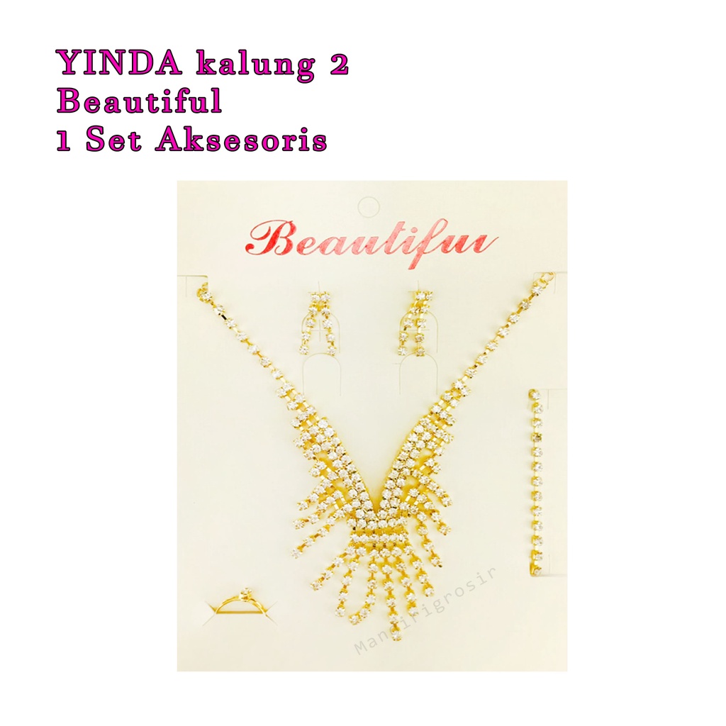 1 Set Aksesoris*YINDA kalung 2 *Beautiful * Aksesoris