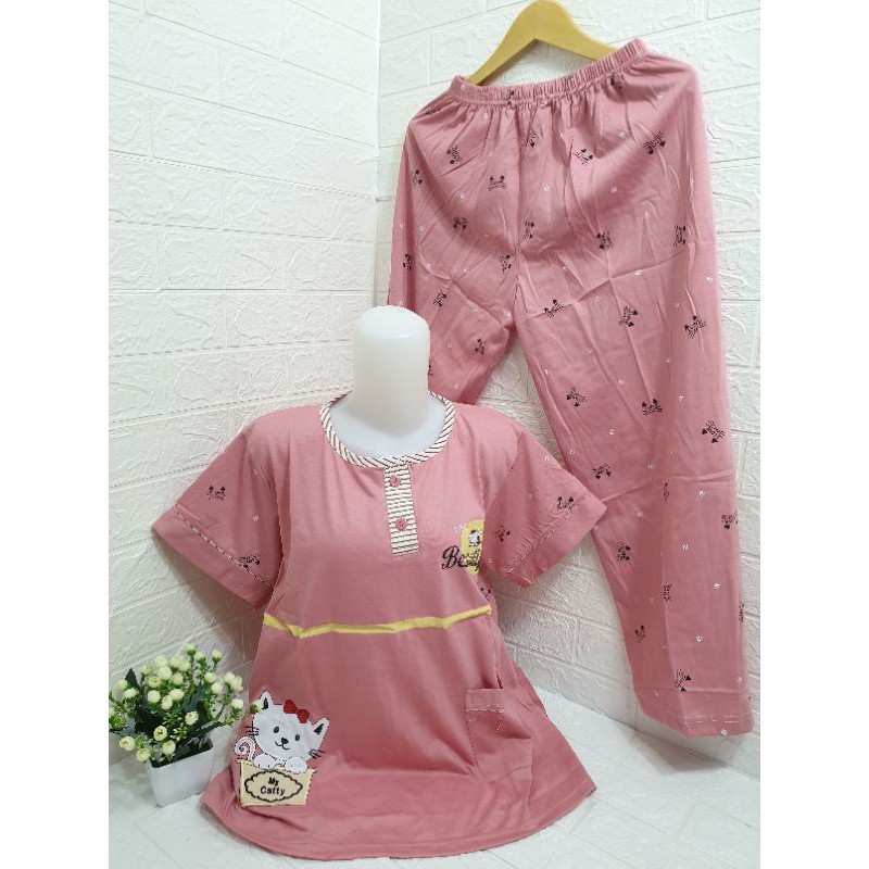 COD Baju tidur wanita tessa CP import bahan tebal dan adem 101