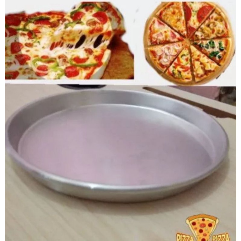 Loyang Pizza anti lengket bahan aluminium cetakan nampan pizza anti lengket ukuran 18cm.20cm.22cm.24cm.26cm