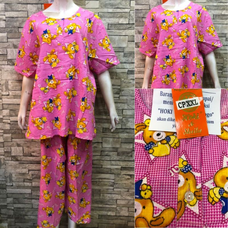 JUMBO HOKI SHEILA CP KATUN PIAMA | BAJU TIDUR MURAH-6