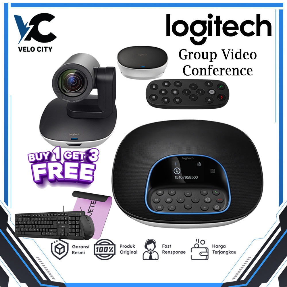 Webcam Logitech GROUP Video Conferencing Original Garansi 2 Tahun