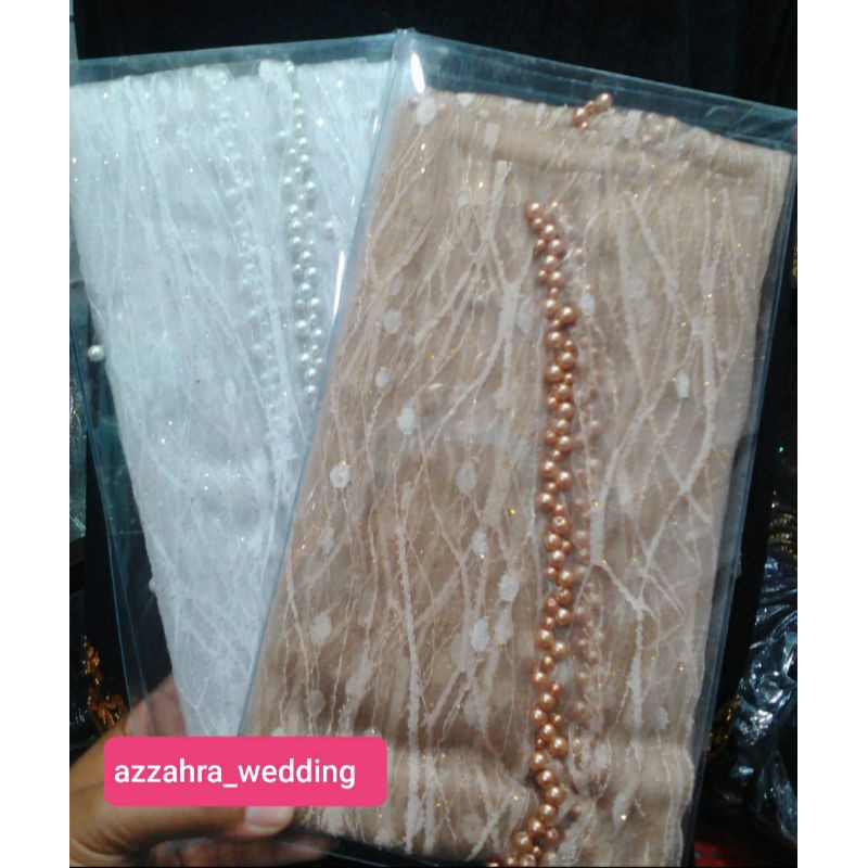 Kerudung Pengantin/Jilbab veil Mutiara