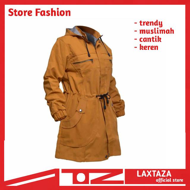 JAKET PARKA MUSLIM WANITA/HJR KUNING KUNYIT
