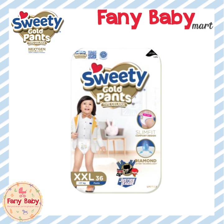 SWEETY GOLD PANTS XXL36 - POPOK CELANA