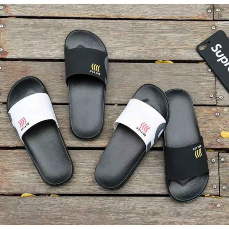 PROMO Sandal Pria Sandal Slide Pria Sandal Karet Pria Sandal Pria Murah Terbaru  BTTER X2