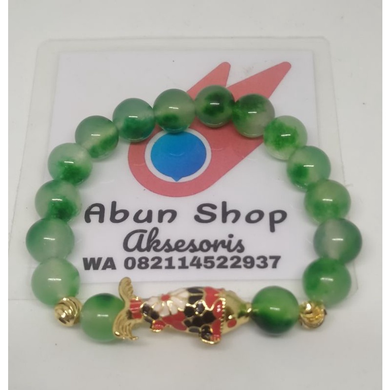 Gelang Batu Giok Import Ikan koi