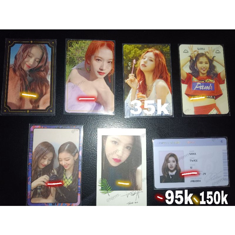 photocard sana twice tyoy merem / bortip mnm / id card blue / twice the story begins / mina polaroid