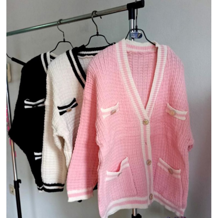 Ha-ri Cardigan Knit Import Premium - Kardigan Wanita Rajut Halus TM (CX1375)