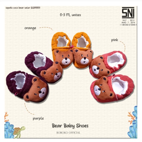 Boboko Prewalker Newborn Coco Bear Sepatu Bayi Empuk 0 sd 3 Bulan