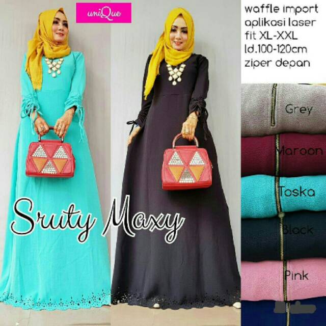 Sruty Maxy, gamis muslim, dress muslim, terusan muslim