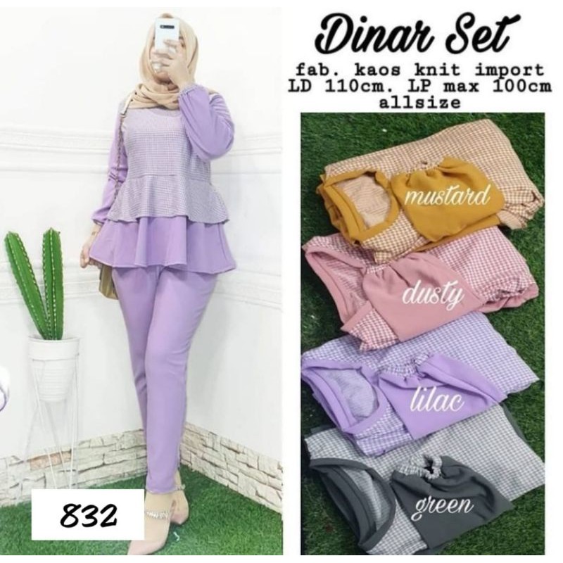 SETCEL/SETELAN KEKINIAN TERBARU/SETELAN WANITA/SETCEL KOTAK KOTAK/OOTD/SETELAN LEBARAN