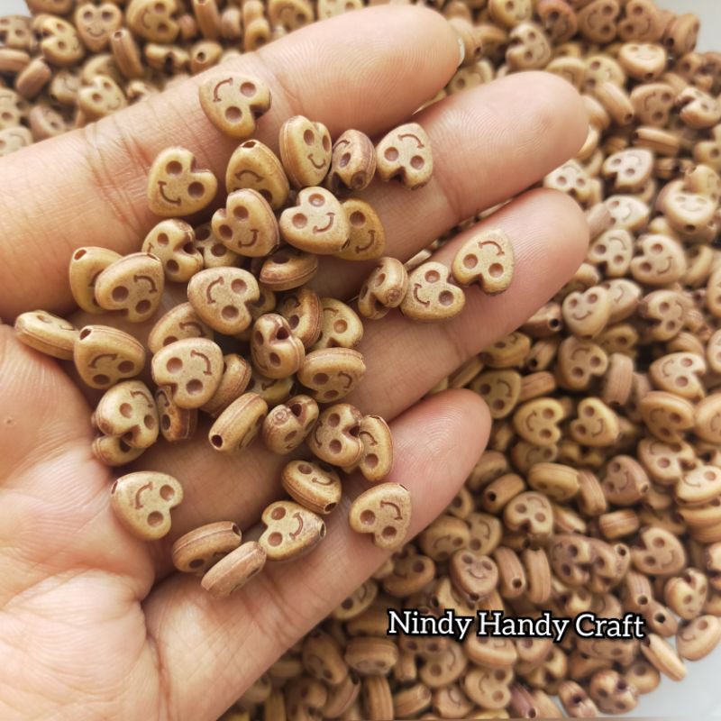 Manik Kayu Smile - Manik Corak Kayu - Manik Bambu