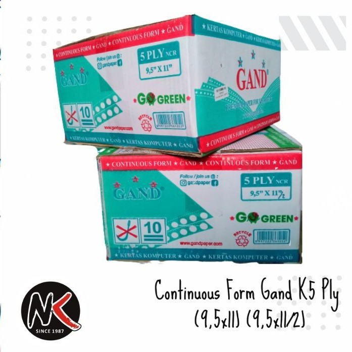 

Kertas Komputer K5/Continuous Form Gand 5 Ply NCR (9,5x11)/PRS (9,5x11/2)