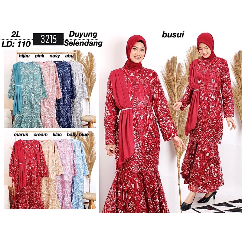GAMIS BRUKAT / GAMIS TILE (3215 BUSUI DUYUNG SELENDANG)