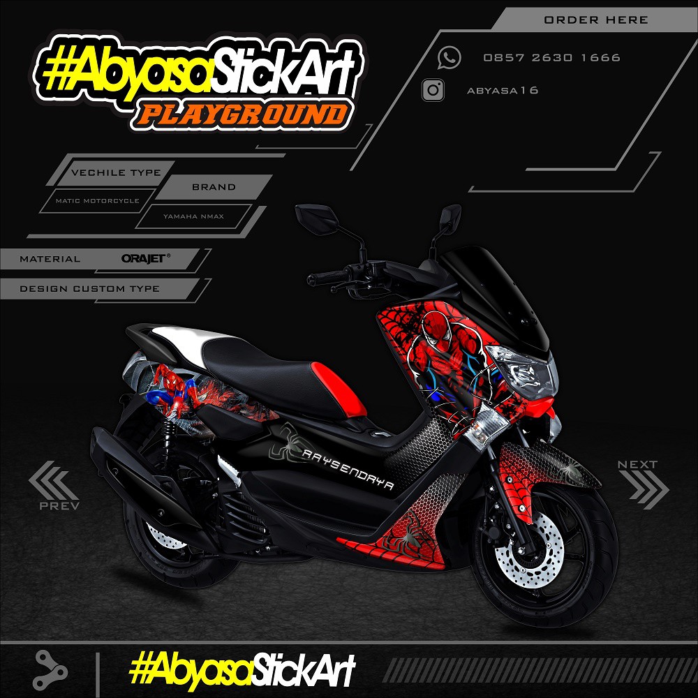 DECAL YAMAHA NMAX - SPIDERMAN