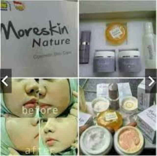 Paket perawatan wajah moriskin Nasa, cream wajah glowing, cream pencerah wajah, cream awet muda