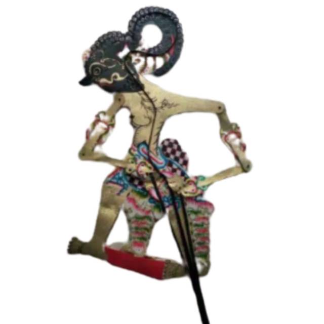 (BISA COD)  KERAJINAN MINIATUR WAYANG KULIT RADEN WERKUDARA BIMA UKURAN BESAR 65 x 35 cm DEKORASI