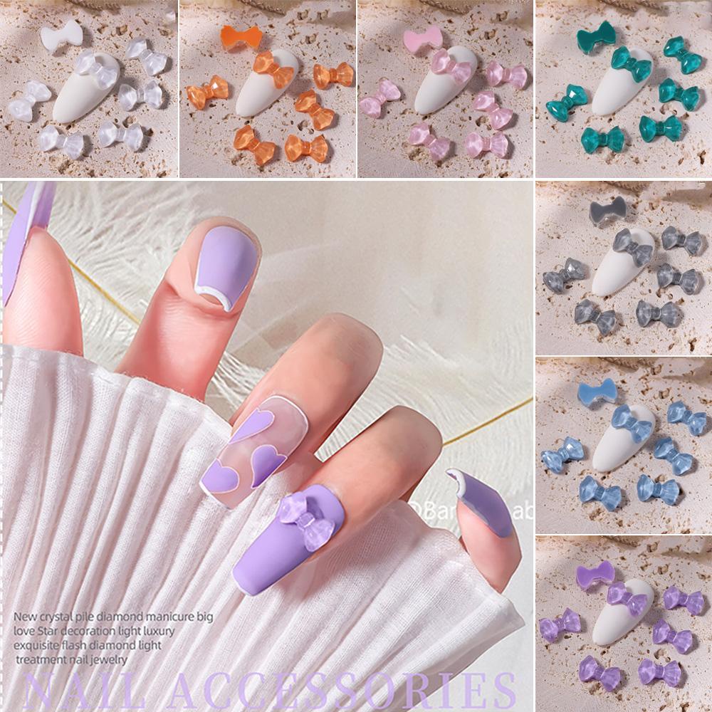 Needway Ikatan Simpul Nail Art Dekorasi 3D Permen Warna Resin Air Ripple Manicure Aksesoris