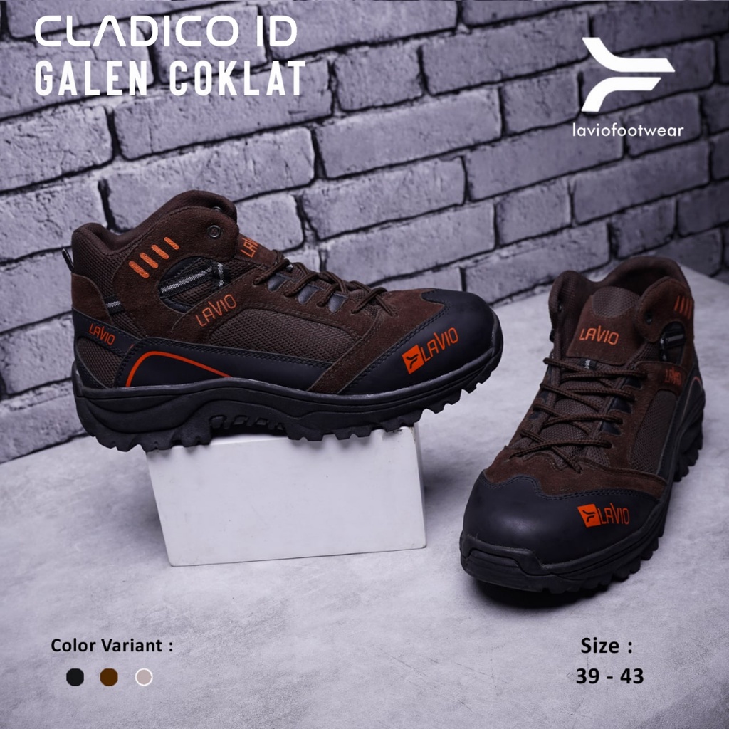 Sepatu Safety Sport Pria Boots Lavio Galen Outdoor Cowok Ujung Besi Sol Karet Anti Slip Cocok Untuk Luar Ruangan Nongkrong Mendaki Haiking