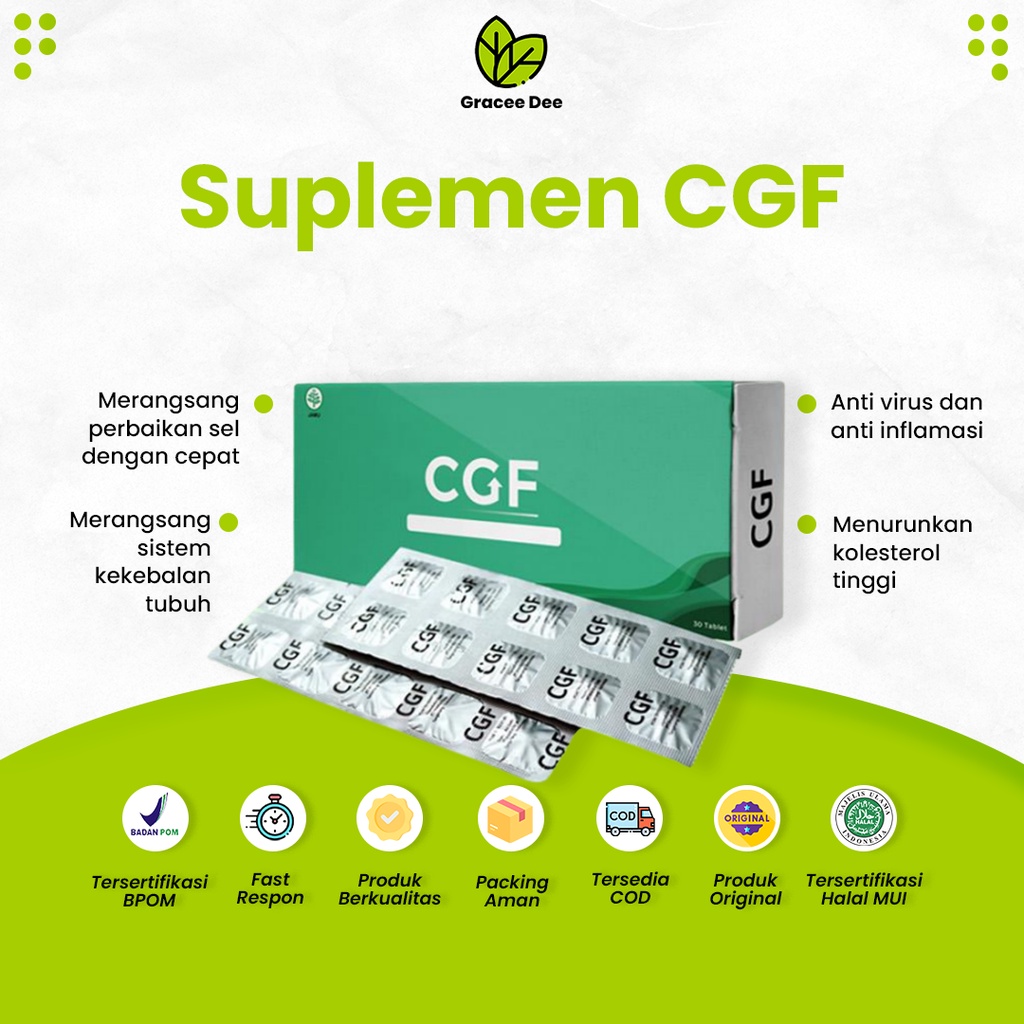 CGF Suplemen Kesehatan Ekstrak Chlorella 100mg MCI Gracee Dee Obat Anti Virus Original Asli