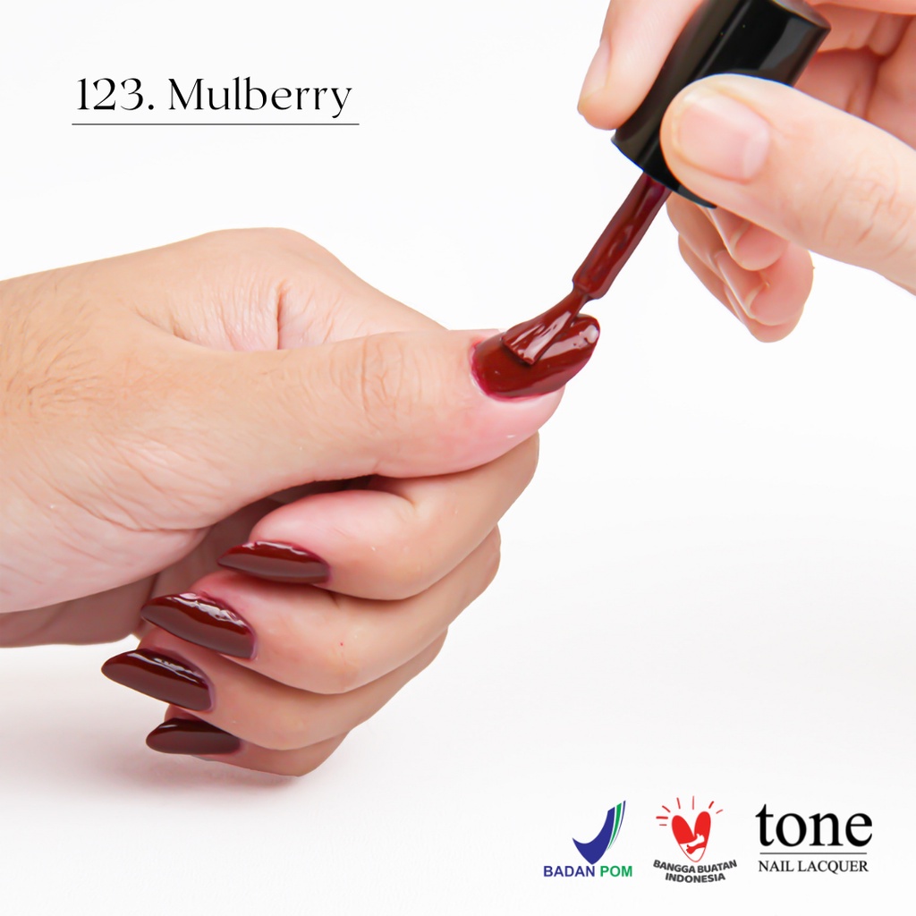Kutek TONE Red Series Nail Polish BPOM Seri Warna Merah High Quality