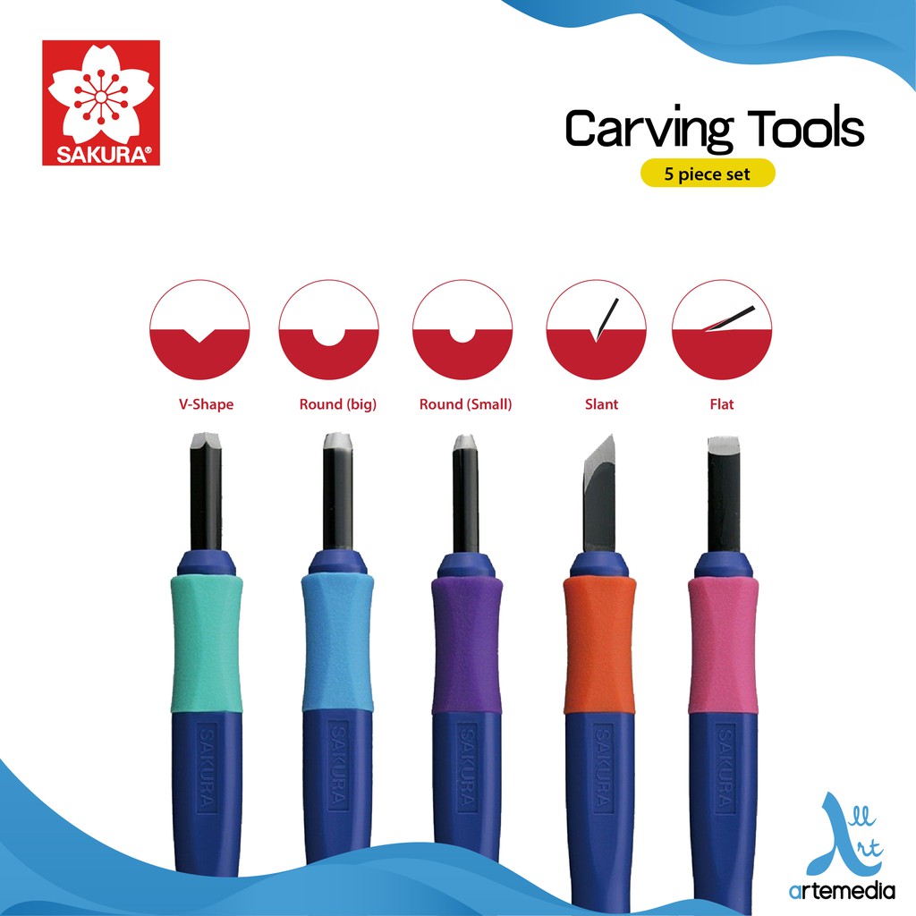 

Sakura Carving Tools 5 Shapes Set