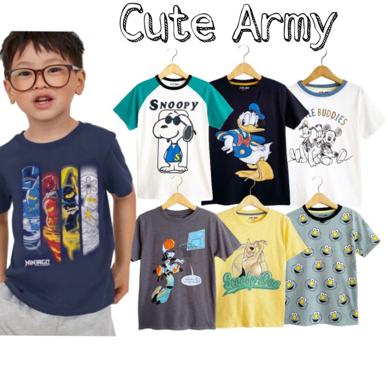 restock cute Army t-shirt Boys 1-5 th