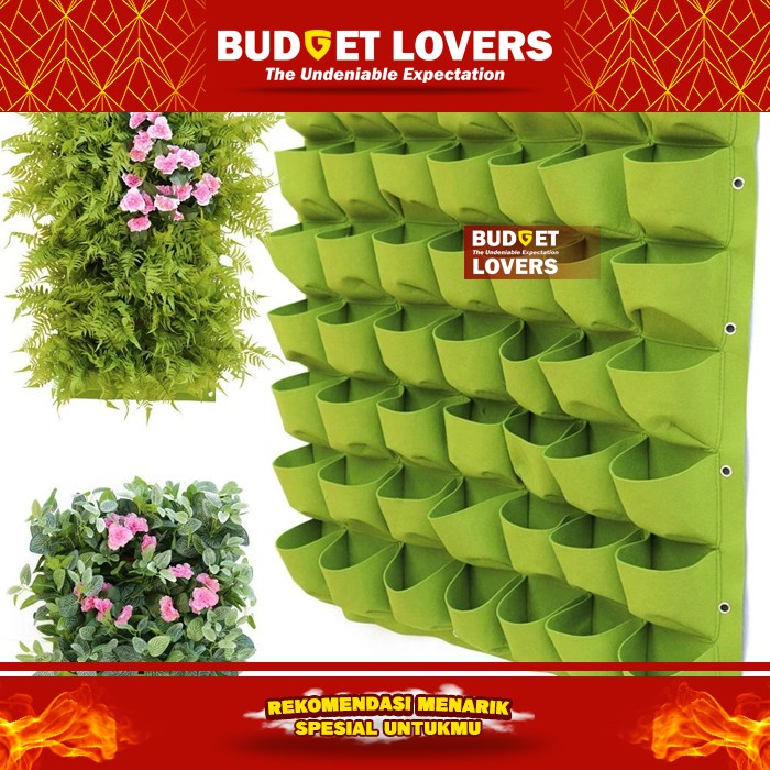 GS8 Pot Gantung Bunga Hias Tanaman Dekorasi Dinding Vertical Garden 9 Slot - HY001 Hitam