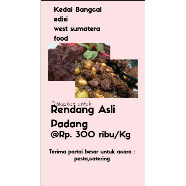 

Rendang padang kiloan