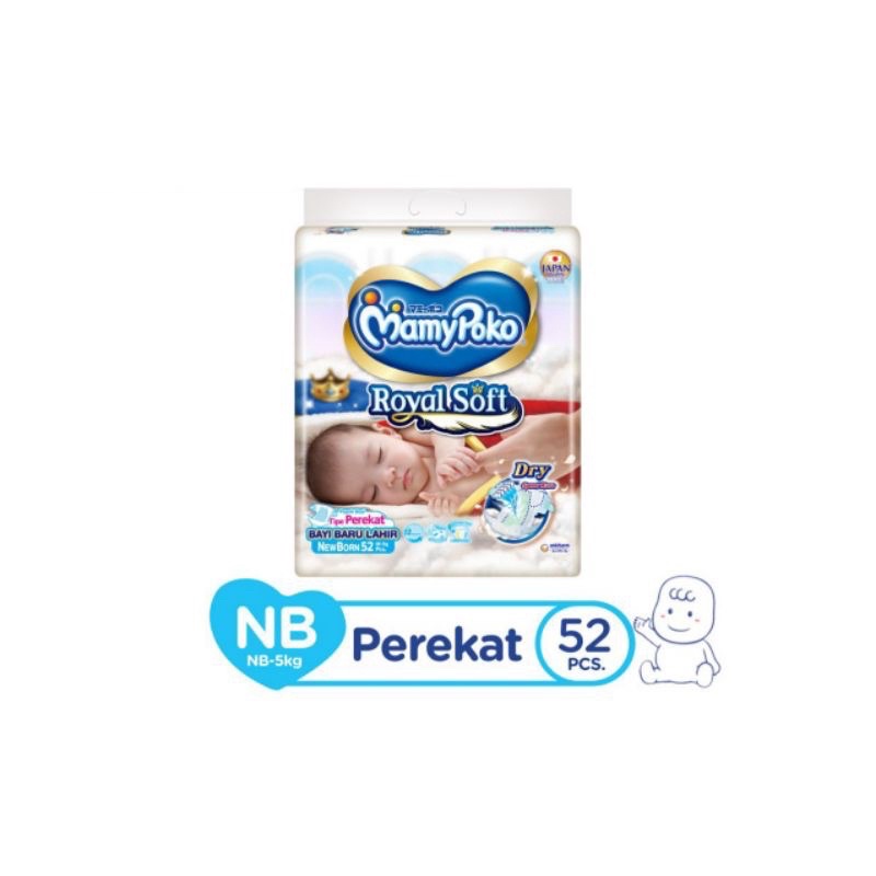 pampers mamypoko royal soft NB52e