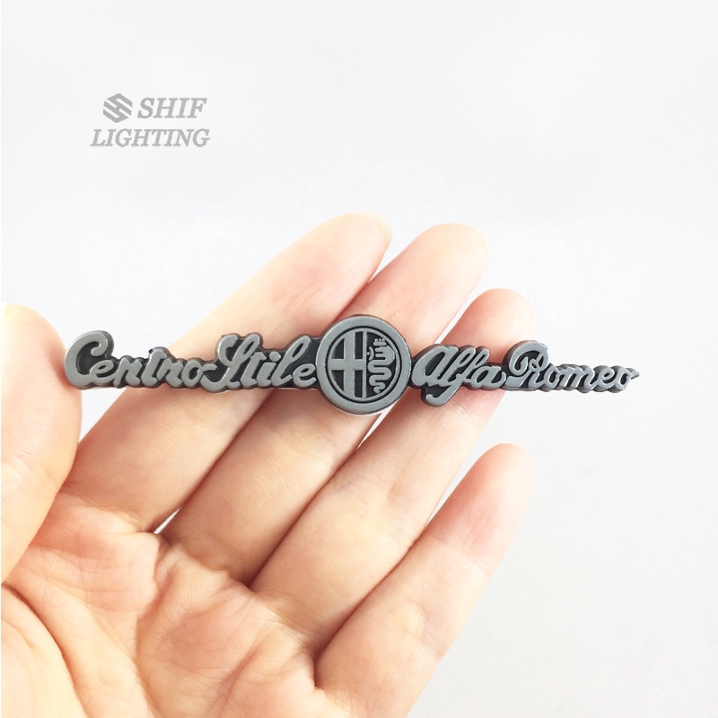 1Pc Stiker Emblem Logo Alfa Romeo Logo Bahan Metal untuk Dekorasi Mobil