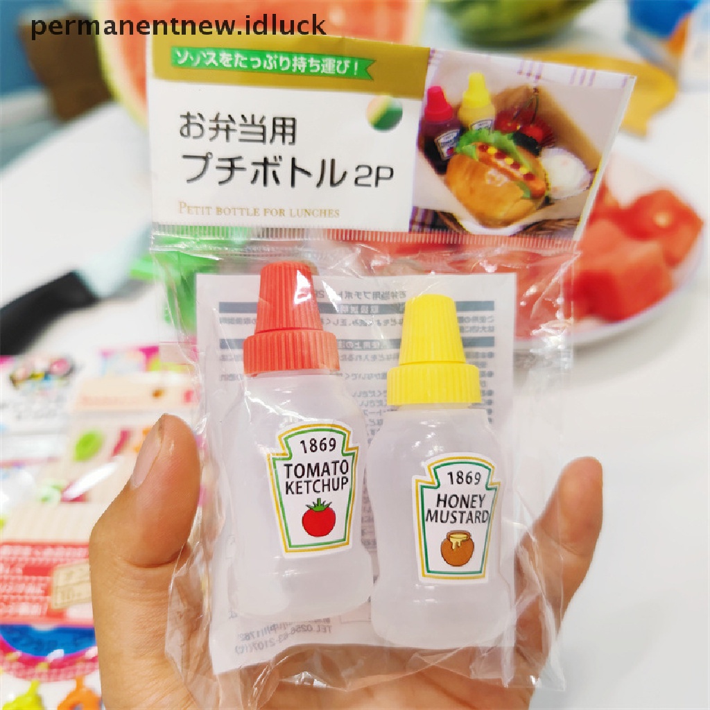 2 Pcs Botol Wadah Saus Tomat Minyak Salad Mini Portabel Ukuran 25ML