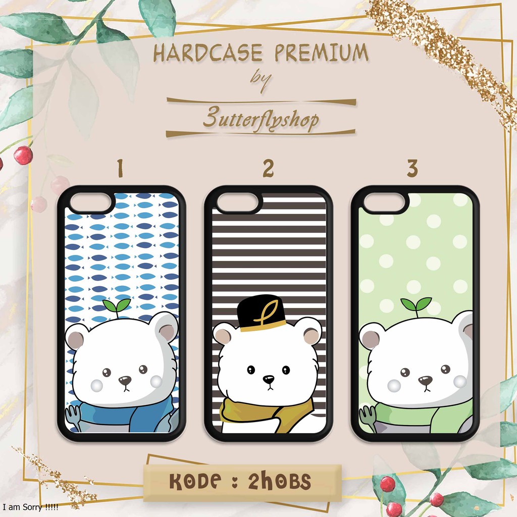 [HARDCASE] Sweet Ice Bear case Oppo Vivo Realme Redmi Xiaomi Samsung Iphone