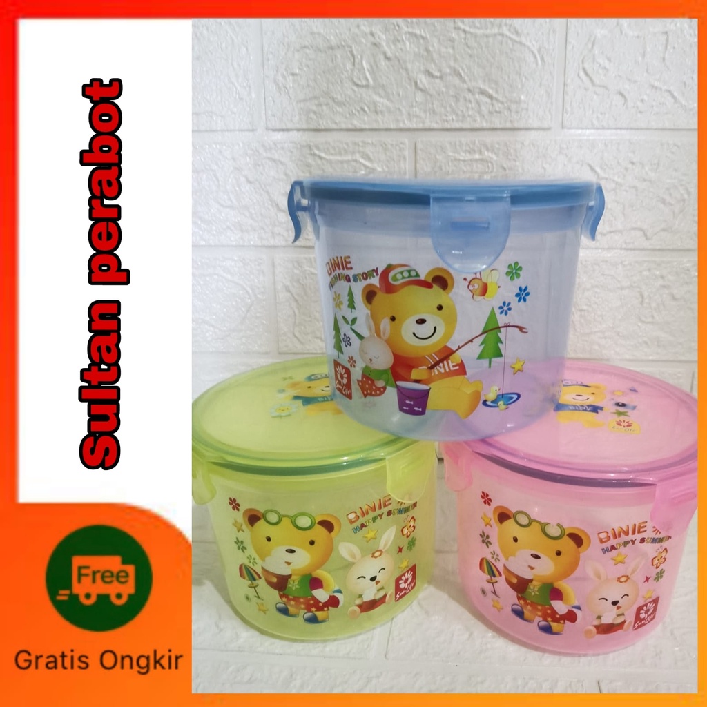 SUNLIFE TOPLES BULAT / TOPLES penyimpanan kue dan Snack ukuran 1000Ml