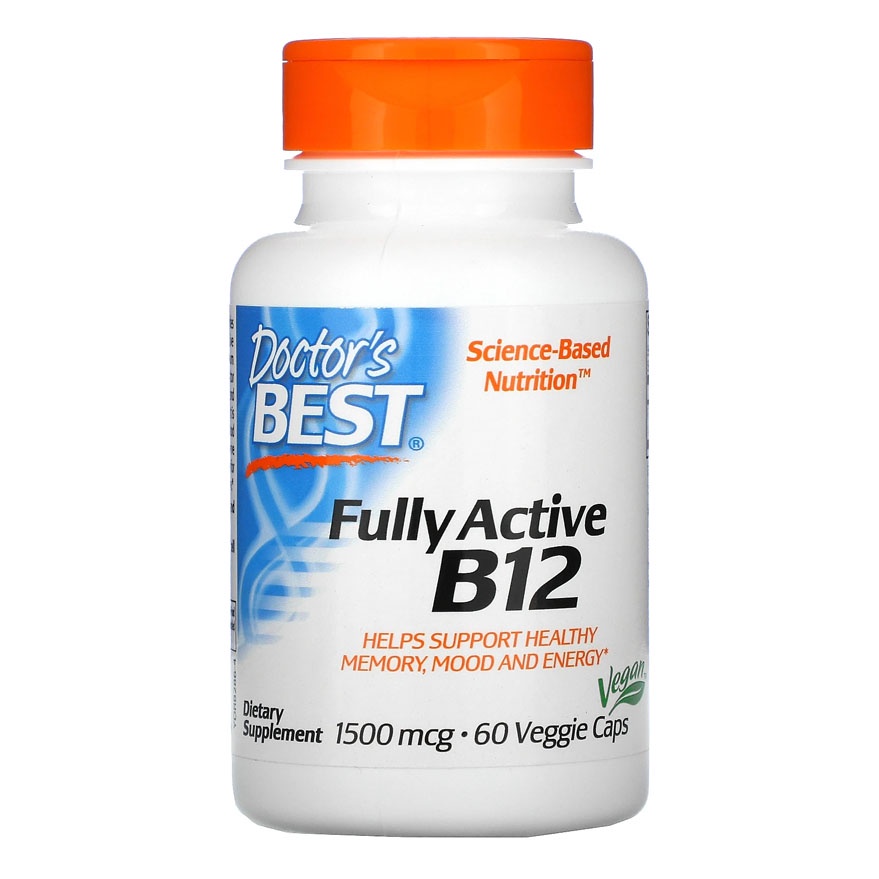 Doctor Best Fully Active B12 1500 mcg 60 Veg Dr Best B12 ORI USA Vitamin B12 Vit B 12