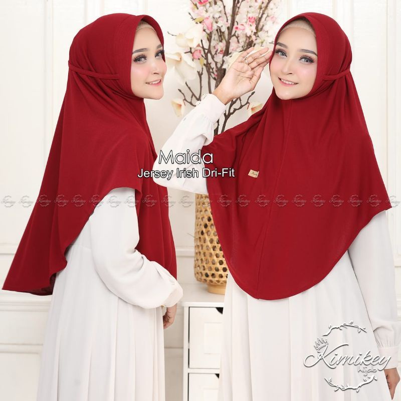 kimikey MAIDA Jilbab Instan Jersey Irish Dry Fit Bergo Pad Hijab