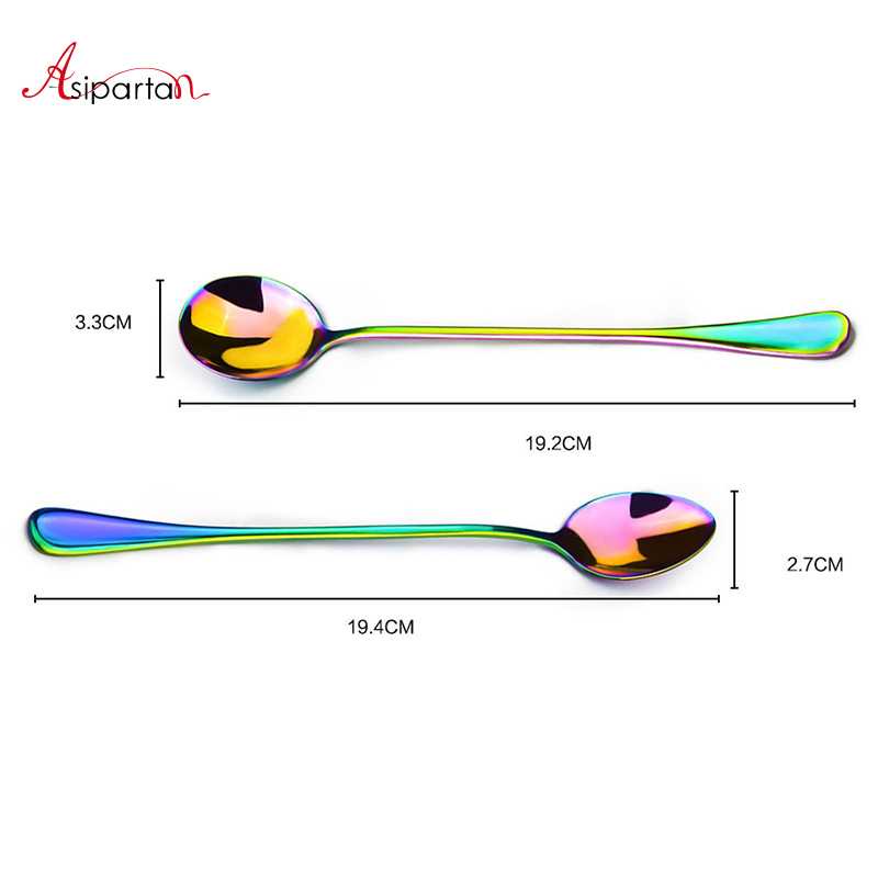 (BISA COD) RVOSTR Asipartan Sendok Teh Kopi Rainbow Spoon Tea Coffee Time - A014