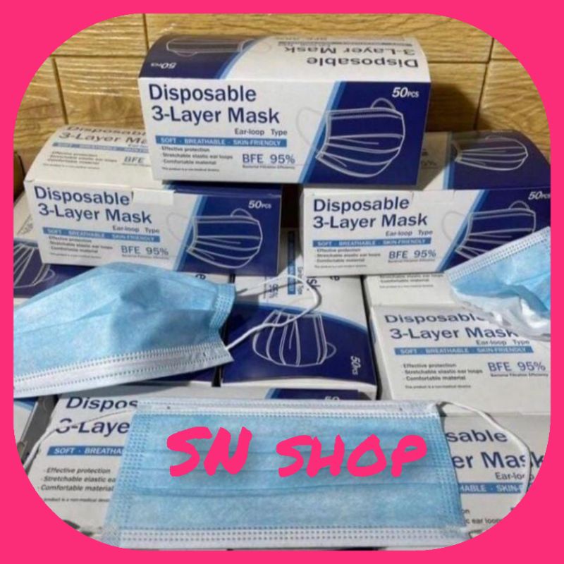 masker 3ply 1box isi 50pcs