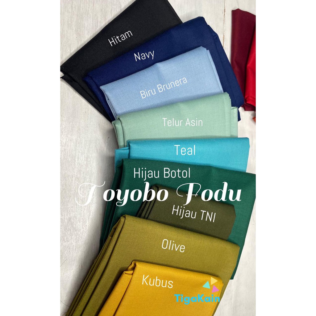 1 Meter Kain Katun Toyobo Fodu Original Import Silky