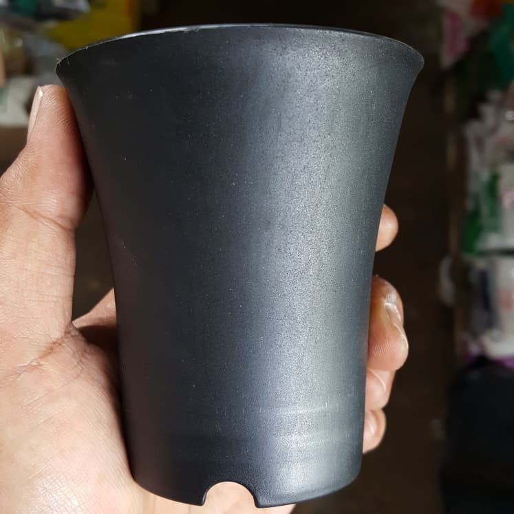 Pot Sanse NKT 8 hitam / POT KAKTUS / POT BUNGA TGG / Pot Mini