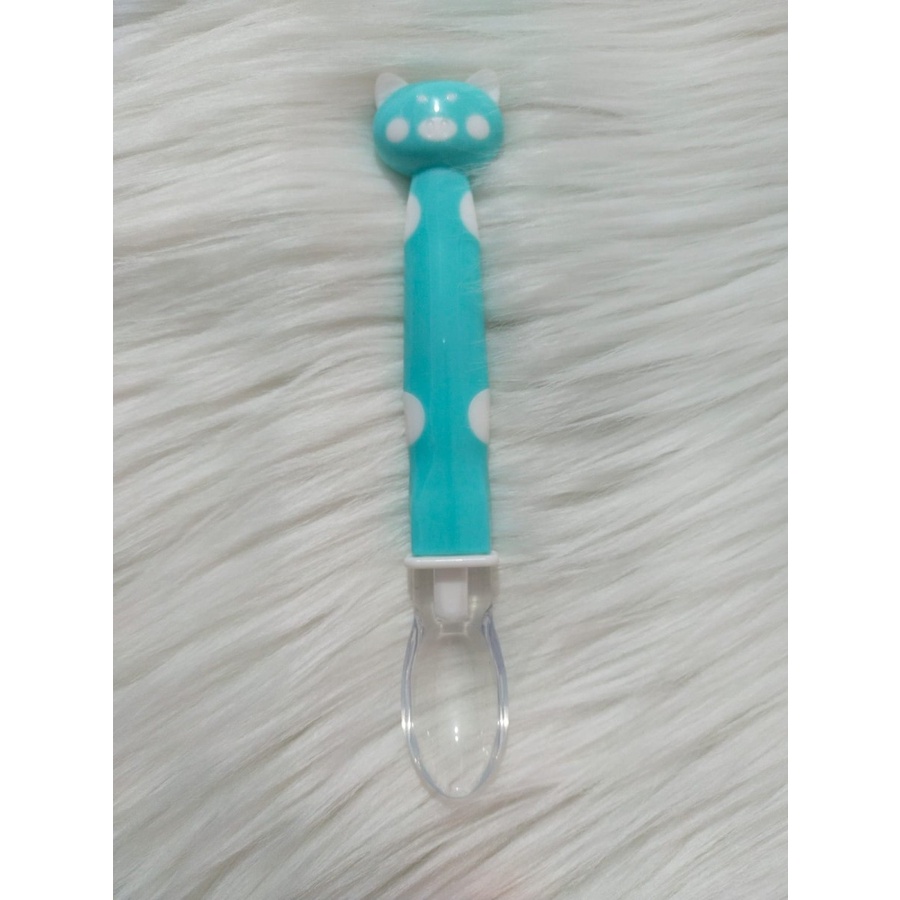 SENDOK MAKAN BAYI SILICONE TAHAN PANAS - SENDOK BAYI KARTUN LUCU BABY SAFETY SPOON - BC