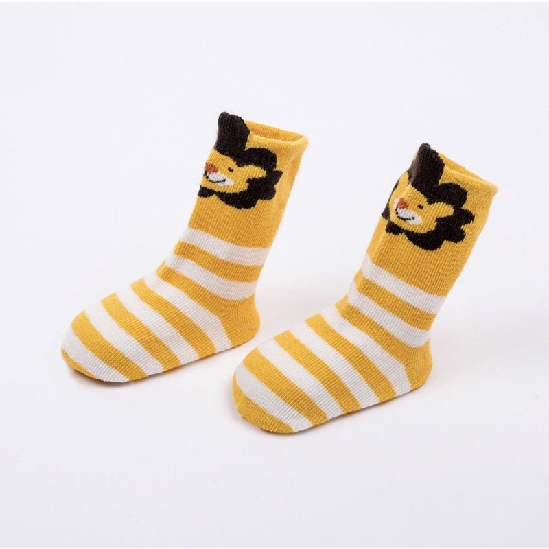 Kaos Kaki Anak Bayi Laki Laki Perempuan Unisex Kaos Kaki Antislip Motif Animal Garis Salur / Baby Socks