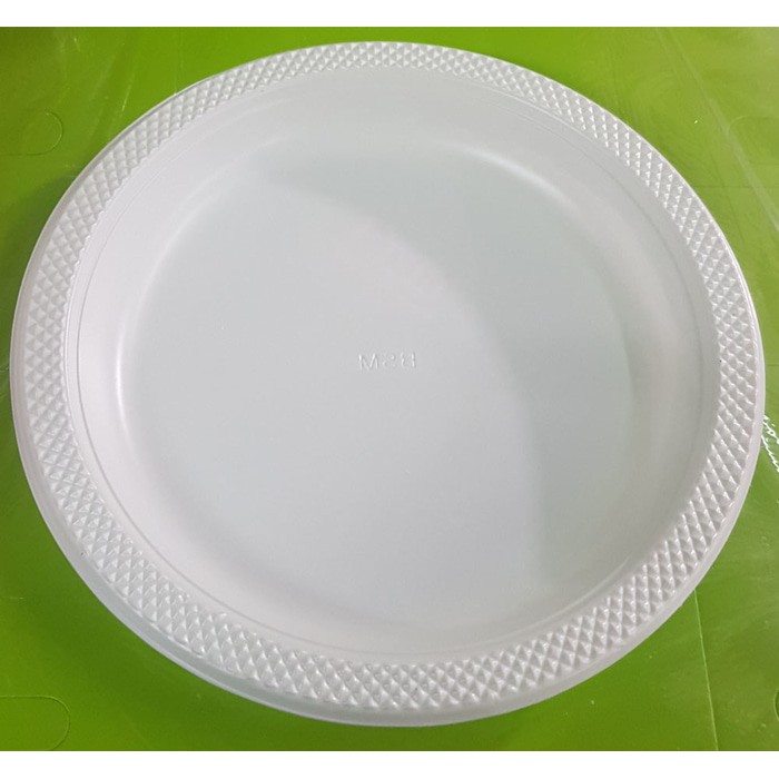 PR500 / isi 50 pc / Piring Plastik BESAR Sekali Pakai BSM