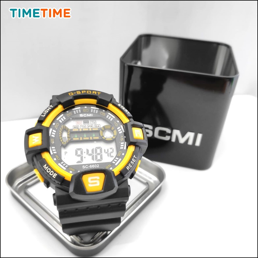 Jam Tangan Sport Digital Unisex Pria Wanita BEST SELLER Free Baterai dan Kotak Jam Metal 6602